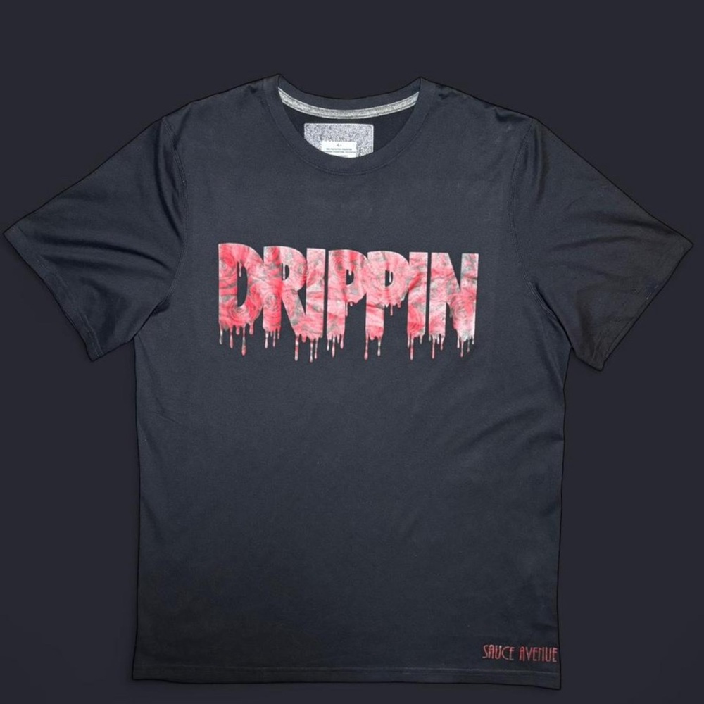 Black and Red Graphic T-Shirt